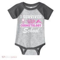 I Survived Cosmetology School Graduation Cosmetology Student Cosmetologist Infant Baby Jersey Bodysuit thumb 0