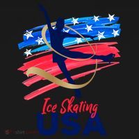 Ice Skating Dance Gift Support The Team Gift Funny Usa Flag Gift Doggie Tank thumb 4