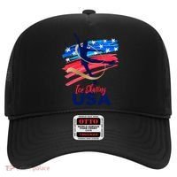 Ice Skating Dance Gift Support The Team Gift Funny Usa Flag Gift Hat thumb 0