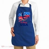 Ice Skating Dance Gift Support The Team Gift Funny Usa Flag Gift Apron thumb 2