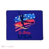 Ice Skating Dance Gift Support The Team Gift Funny Usa Flag Gift Mousepad thumb 0