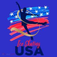Ice Skating Dance Gift Support The Team Gift Funny Usa Flag Gift Women's Tank Top thumb 5