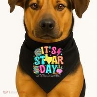 It's Staar Day Testing Day Exam Teachers State Testing Women USA-Made Doggie Bandana thumb 1