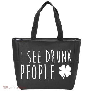 I See Drunk People Funny St Patrick's Day Tote Bag