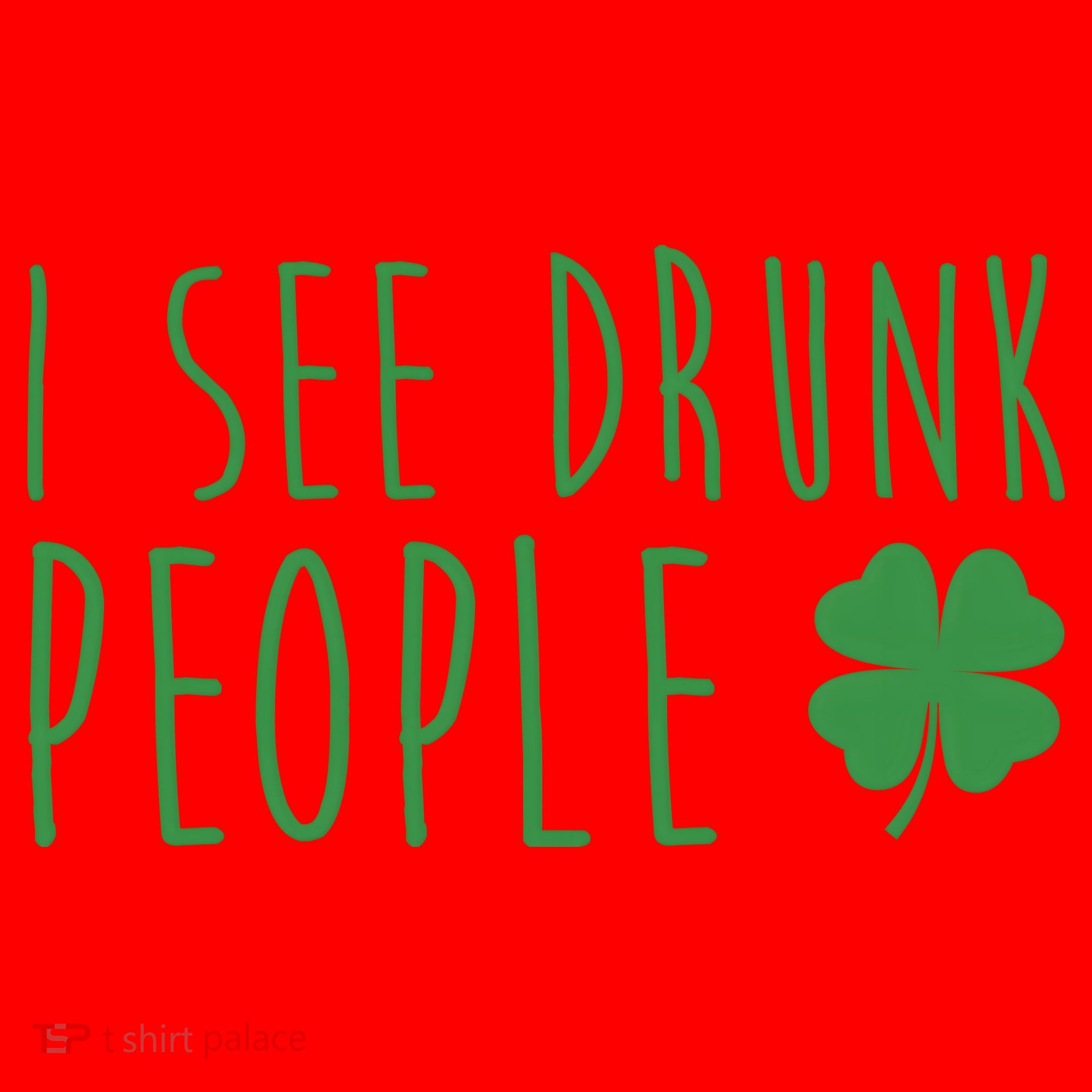 I See Drunk People Funny St Patrick's Day Santa Hat