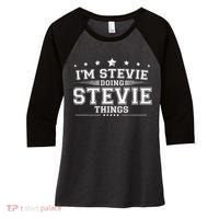 Im Stevie Doing Stevie Things Women's Tri-Blend 3/4-Sleeve Raglan Shirt thumb 0