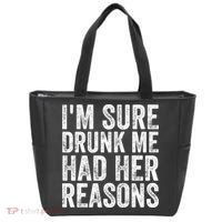 I'm Sure Drunk Me Had Her Reasons Funny Drinking Saying Tote Bag thumb 0