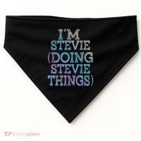 I'm Stevie Doing Stevie Things Family Reunion First Name Gift USA-Made Doggie Bandana thumb 0