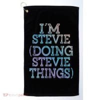 I'm Stevie Doing Stevie Things Family Reunion First Name Gift Golf Towel thumb 0