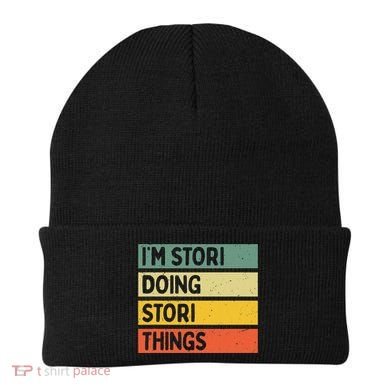 IM Stori Doing Stori Things Funny Personalized Beanie