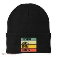 IM Stori Doing Stori Things Funny Personalized Beanie thumb 0