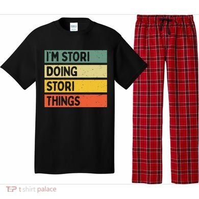 IM Stori Doing Stori Things Funny Personalized Pajama Set