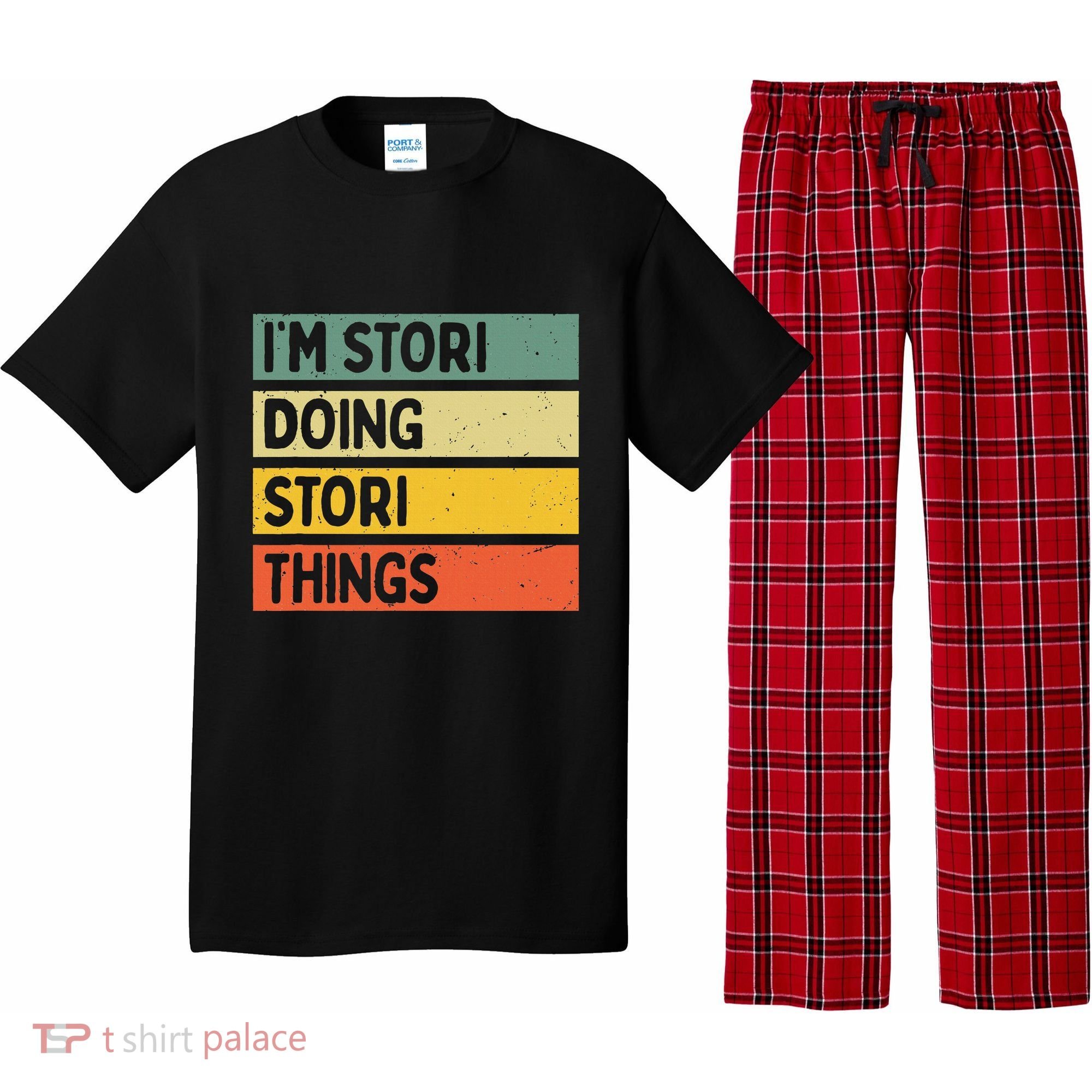 IM Stori Doing Stori Things Funny Personalized Pajama Set