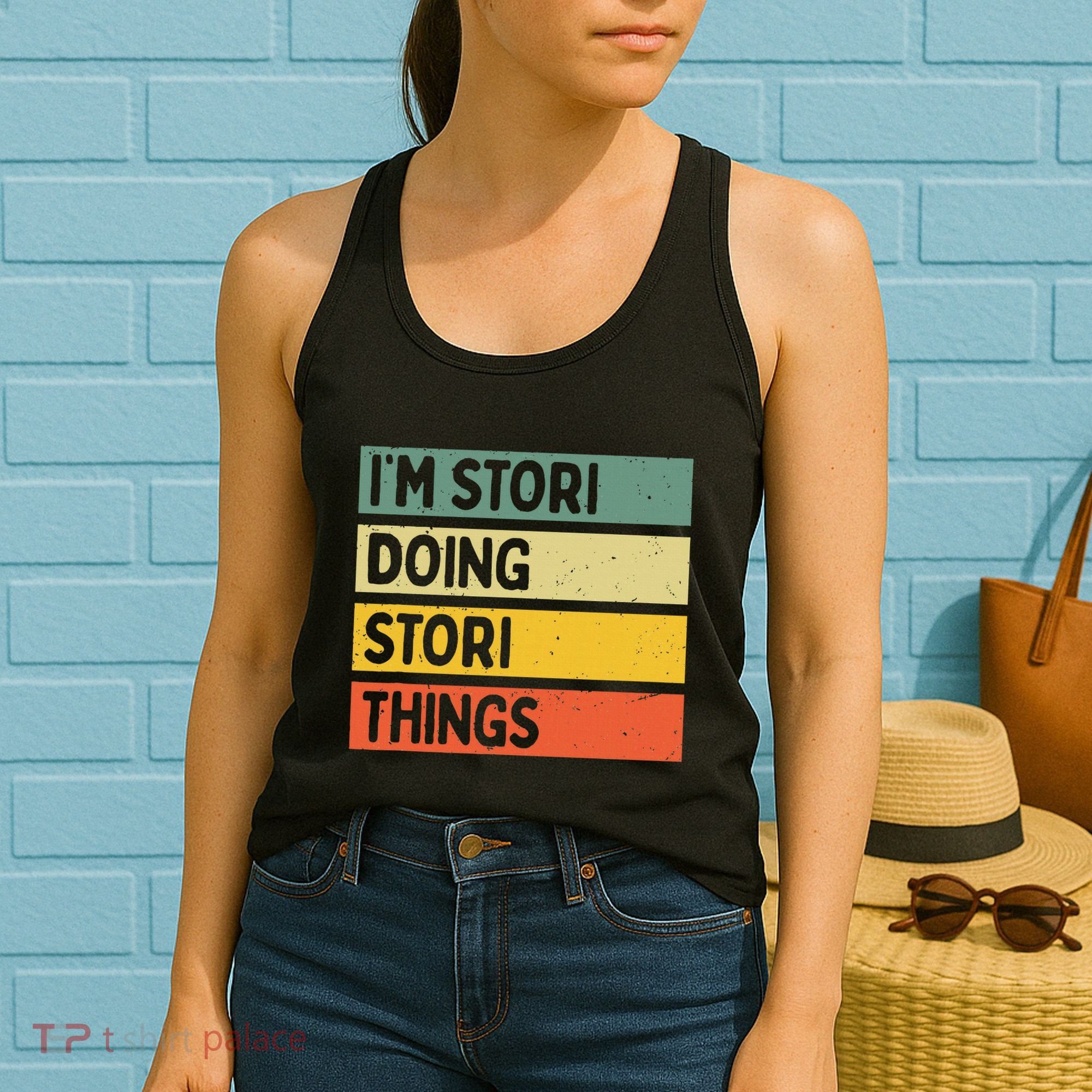 IM Stori Doing Stori Things Funny Personalized Women's Tank Top