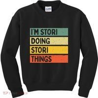 IM Stori Doing Stori Things Funny Personalized Kids Sweatshirt thumb 0