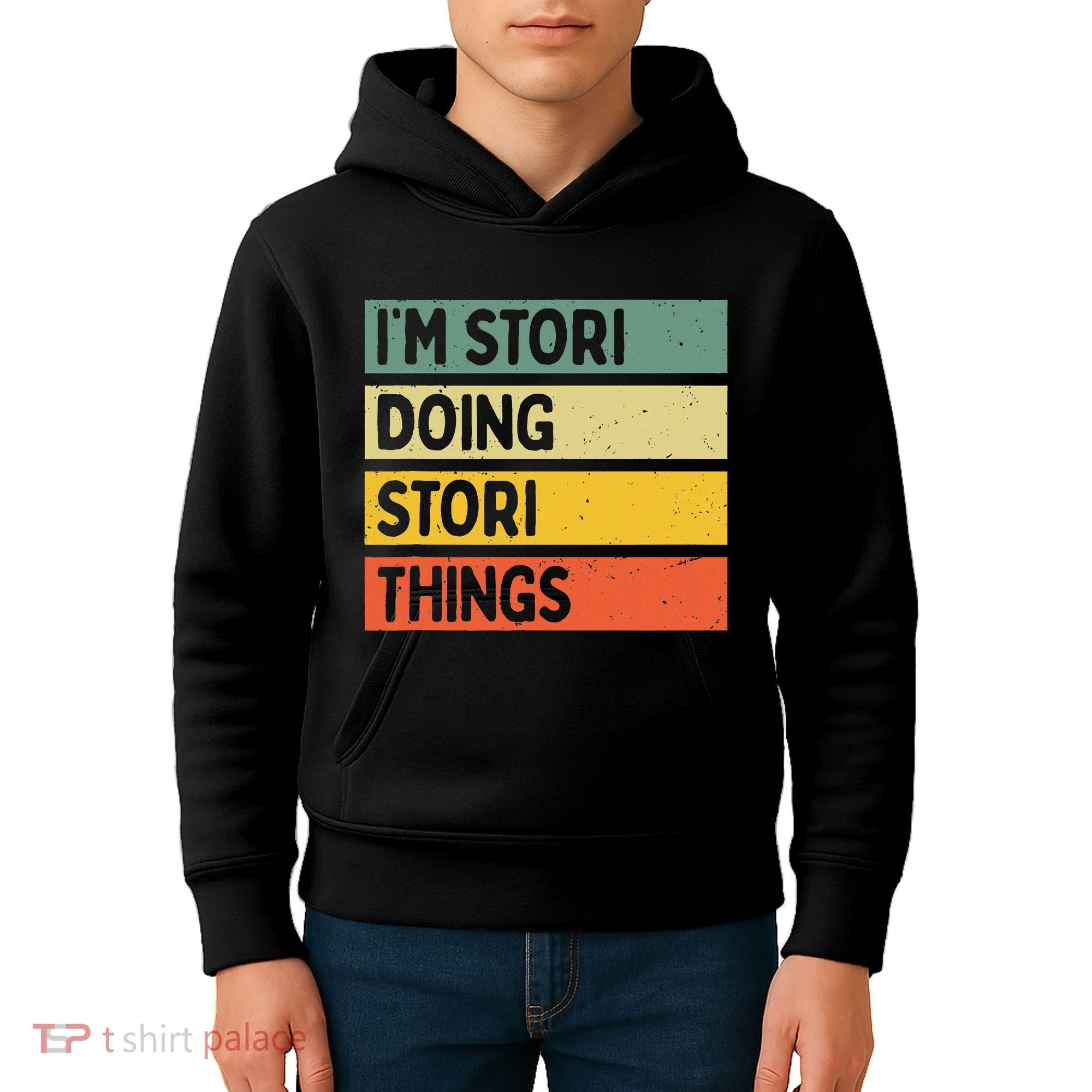 IM Stori Doing Stori Things Funny Personalized Kids Hoodie