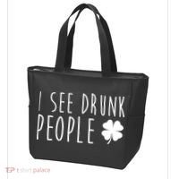 I See Drunk People Funny St Patricks Day Tote Bag thumb 3