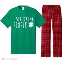 I See Drunk People Funny St Patricks Day Pajama Set thumb 0
