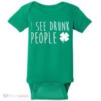 I See Drunk People Funny St Patricks Day Baby Bodysuit thumb 0