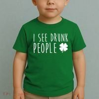 I See Drunk People Funny St Patricks Day Toddler T-Shirt thumb 2