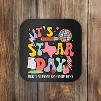 Its Staar Day Dont Stress Do Your Best Test Day Groovy Coaster thumb 0