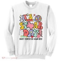 Its Staar Day Dont Stress Do Your Best Test Day Groovy Sweatshirt thumb 0