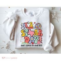 Its Staar Day Dont Stress Do Your Best Test Day Groovy Sweatshirt thumb 2