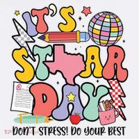 Its Staar Day Dont Stress Do Your Best Test Day Groovy Mousepad thumb 1