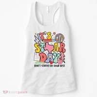 Its Staar Day Dont Stress Do Your Best Test Day Groovy Women's Tank Top thumb 0