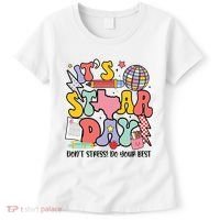 Its Staar Day Dont Stress Do Your Best Test Day Groovy Women's T-Shirt thumb 0