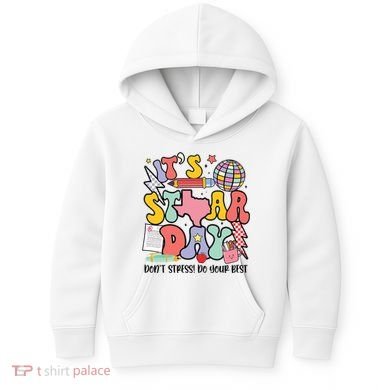 Its Staar Day Dont Stress Do Your Best Test Day Groovy Kids Hoodie