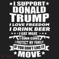 I Support Donald Trump I Love Freedom I Drink Beer Women's Sweatshirt thumb 2
