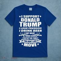 I Support Donald Trump I Love Freedom I Drink Beer T-Shirt thumb 5