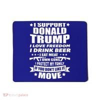 I Support Donald Trump I Love Freedom I Drink Beer Mousepad thumb 0