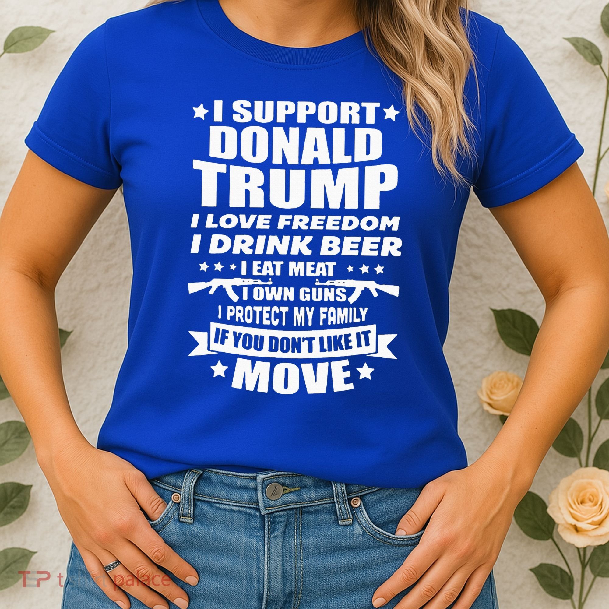 I Support Donald Trump I Love Freedom I Drink Beer Women's T-Shirt