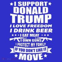 I Support Donald Trump I Love Freedom I Drink Beer Women's T-Shirt thumb 6