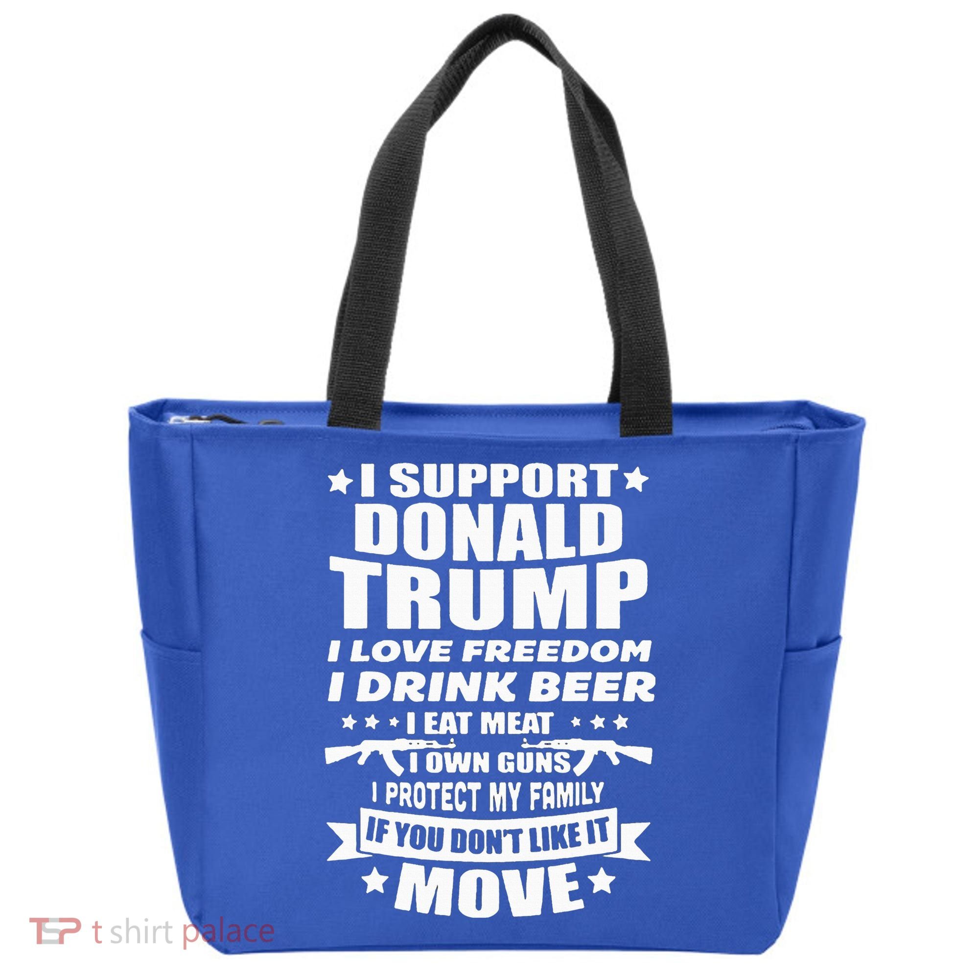 I Support Donald Trump I Love Freedom I Drink Beer Tote Bag