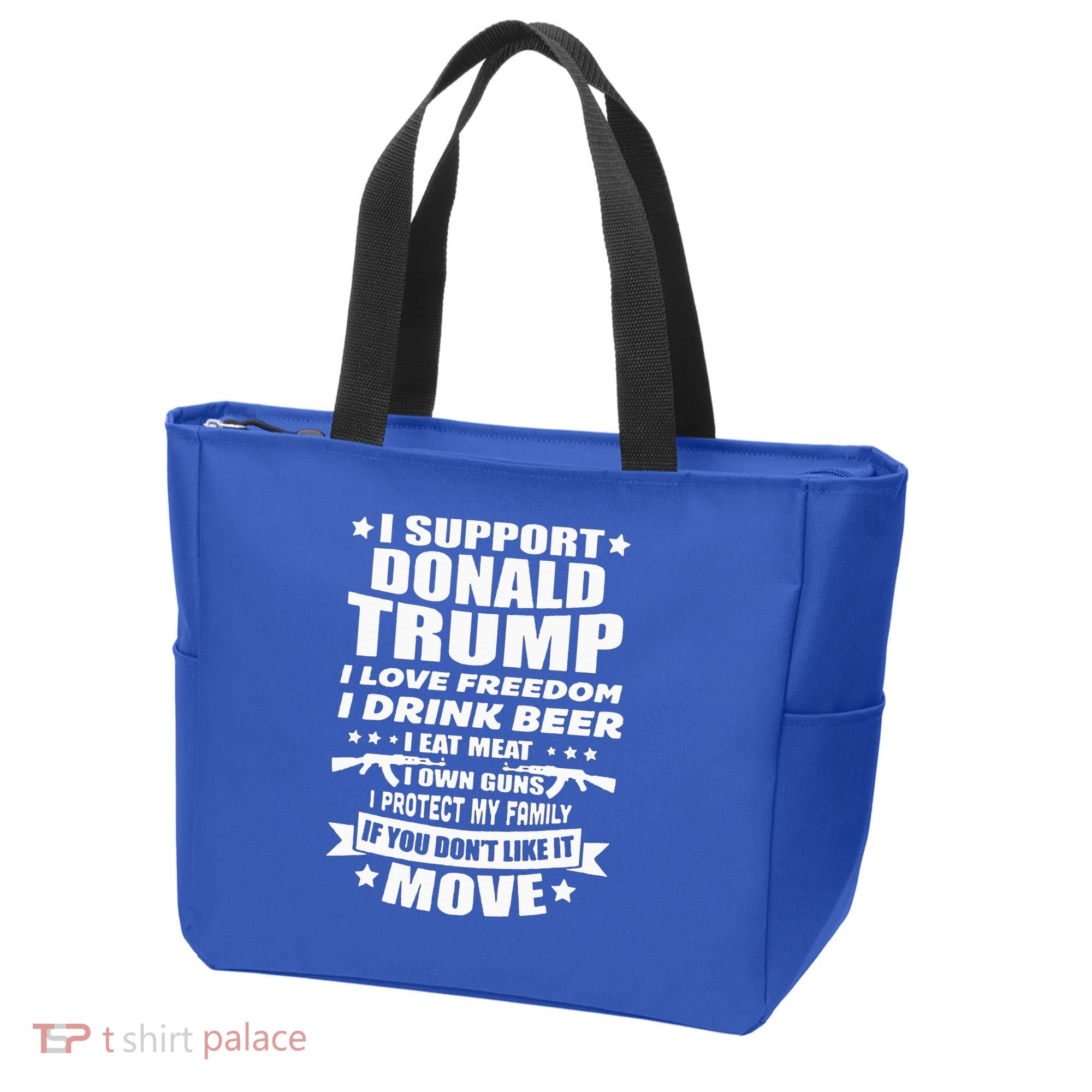 I Support Donald Trump I Love Freedom I Drink Beer Tote Bag