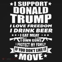 I Support Donald Trump I Love Freedom I Drink Beer Coaster thumb 2