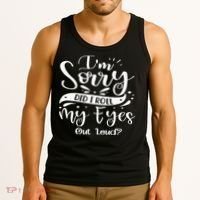 Im Sorry Did I Roll My Eyes Out Loud Funny Sarcastic Retro Tank Top thumb 3