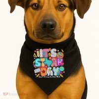 Its Star Day Dont Stress Do Your Best Testing Day Test Day USA-Made Doggie Bandana thumb 1