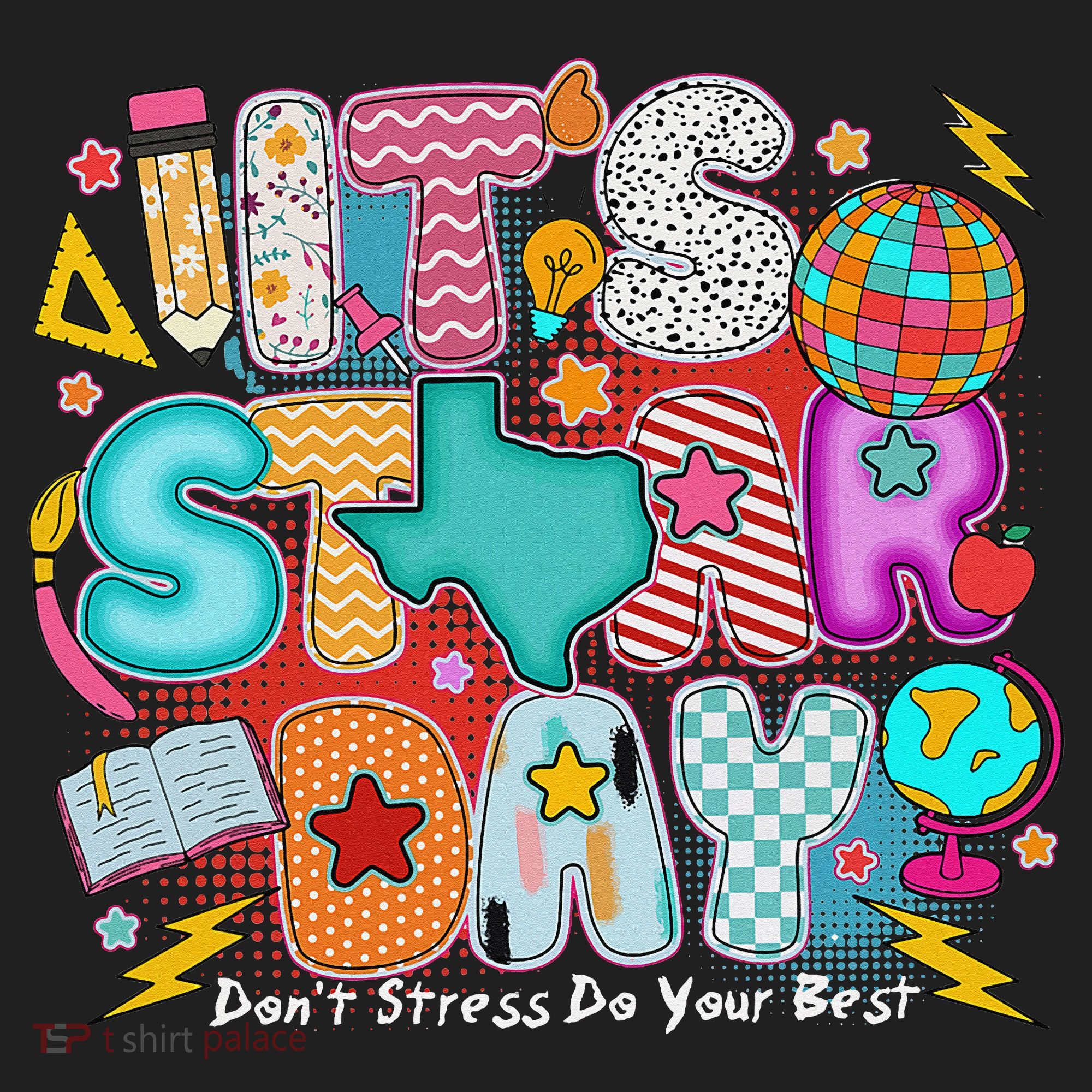Its Star Day Dont Stress Do Your Best Testing Day Test Day Beanie