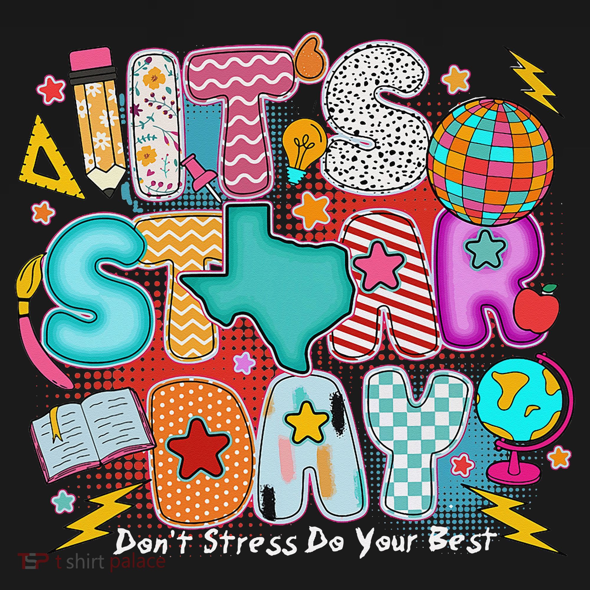 Its Star Day Dont Stress Do Your Best Testing Day Test Day Pajama Set