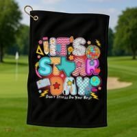 Its Star Day Dont Stress Do Your Best Testing Day Test Day Golf Towel thumb 1