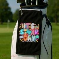 Its Star Day Dont Stress Do Your Best Testing Day Test Day Golf Towel thumb 2
