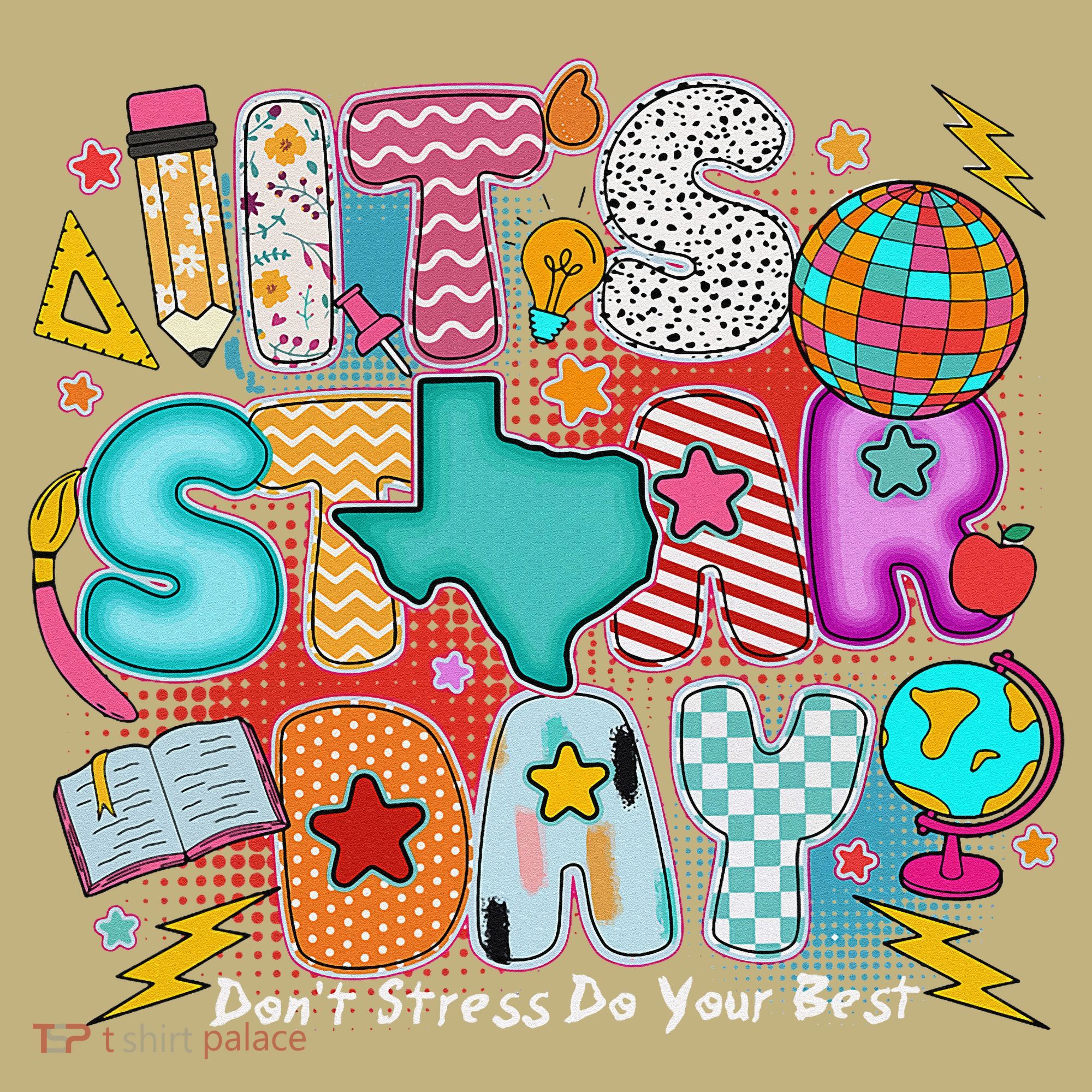 Its Star Day Dont Stress Do Your Best Testing Day Test Day Mousepad