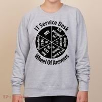 IT Service Desk Wheel Of Answer Information Technology Women's Sweatshirt thumb 0