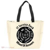 IT Service Desk Wheel Of Answer Information Technology Tote Bag thumb 0