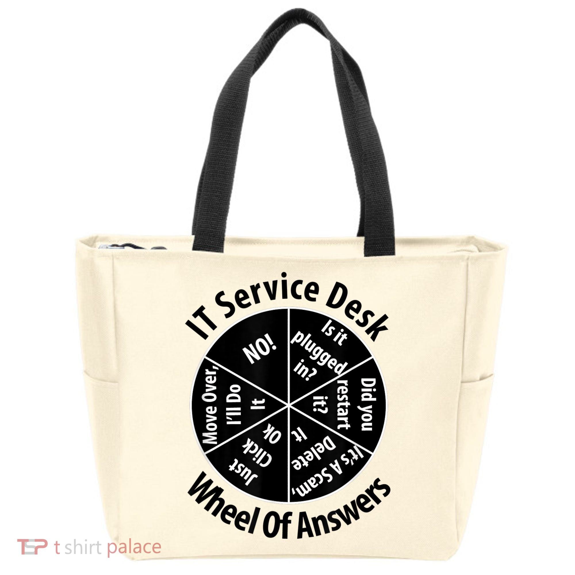 IT Service Desk Wheel Of Answer Information Technology Tote Bag