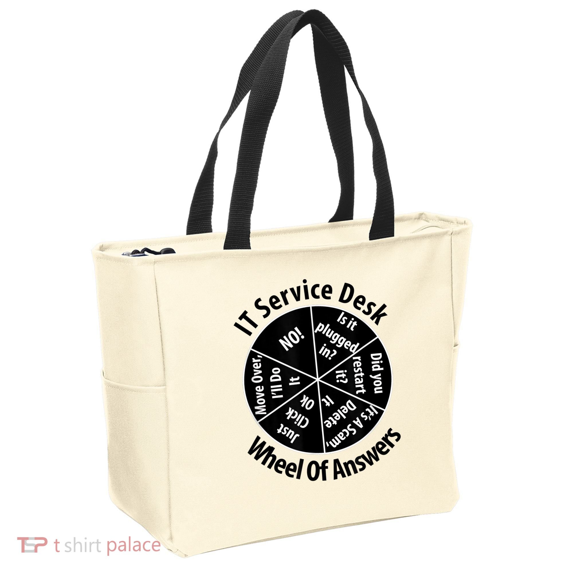 IT Service Desk Wheel Of Answer Information Technology Tote Bag
